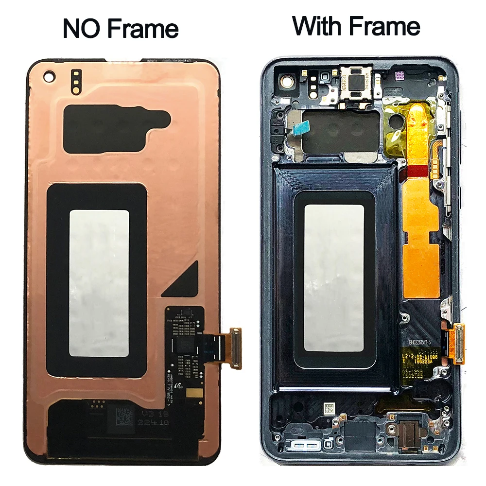 Original LCD With frame For SAMSUNG Galaxy S10e G970 G970F/DS Dot Display+Touch Screen Digitizer+point Replacement repair part | Мобильные