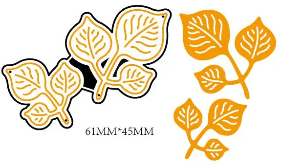 2 шт листья металлические режущие штампы для рукоделия Скрапбукинг альбом