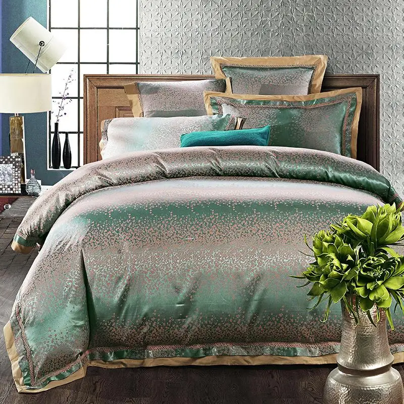 Комплект постельного белья из 45 предметов Королевский синего и золотого цвета