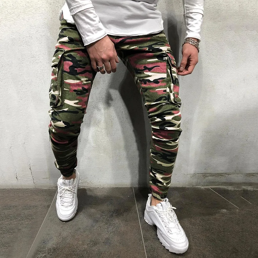 

Camouflage Cargo Pants Men Joggers Militar Trousers Hip Hop Army Camo Spodnie Meskie Man Sweatpants Kargo Ropa Streetwear A50