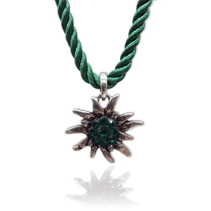 QIDIEHUA баварские винтажные Подвески ожерелье с цветком Миланский шнур чокер