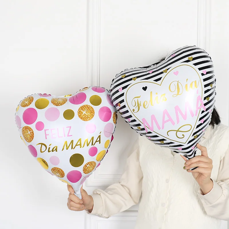 5 шт. 18 дюймов испанский фольга Feliz dia Mama воздушные шары сердце Te Quiero День матери