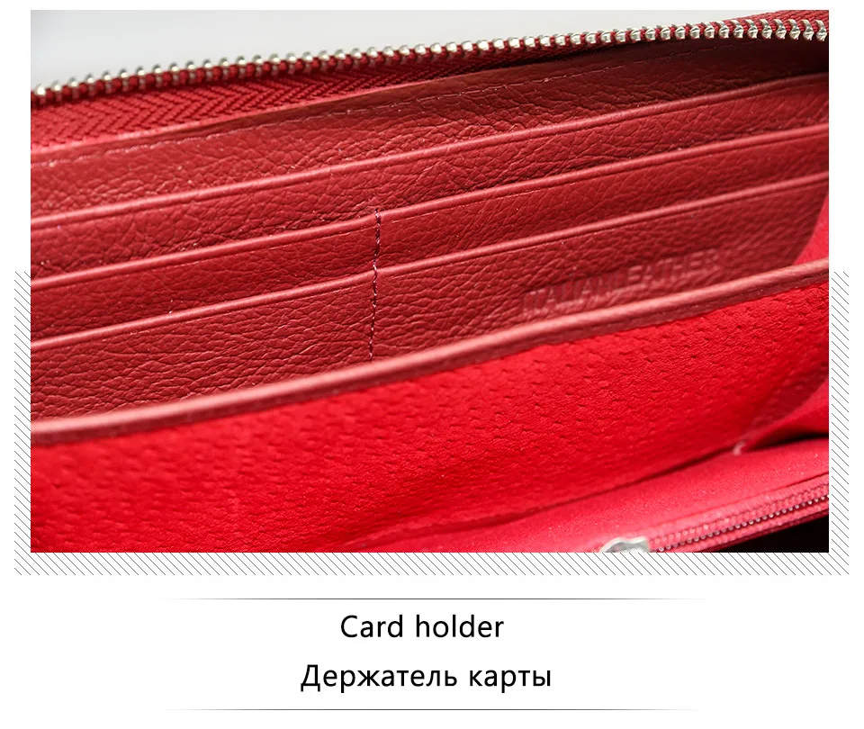 Длинный кошелек на ремешке, кошелек из натуральной кожи, женский модный кошелек на молнии, женские кошельки, держатель для карт, клатч, женские кошельки