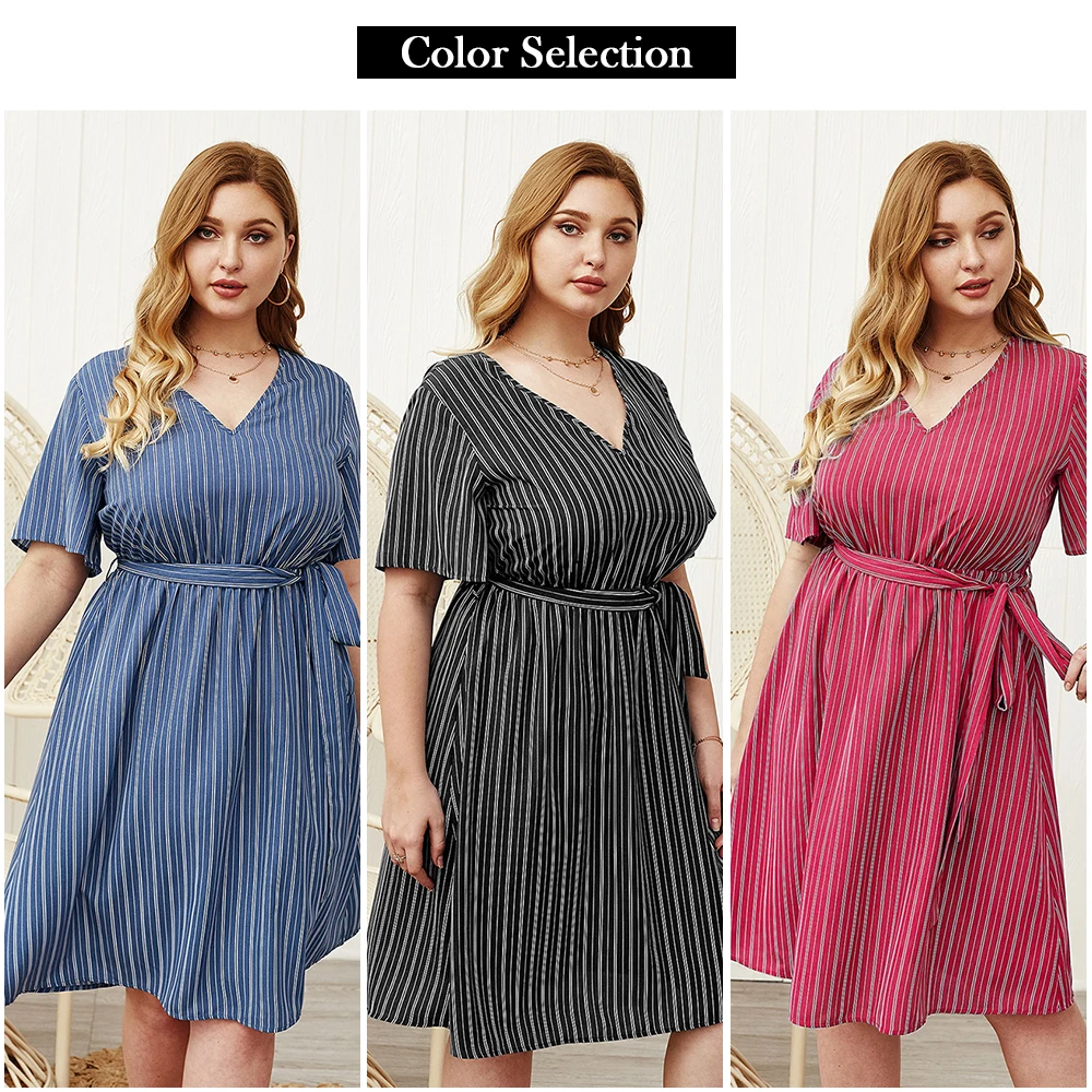 2021 большой Размеры женское платье летний комплект из футболки с короткими