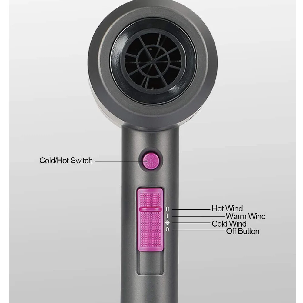 

1800W Ionic Hair Dryer Technology Constant Temperature Hairdryer 6 Types 3 Speeds 2 Nozzles Hot/Cold For Home Hair Salon Travel