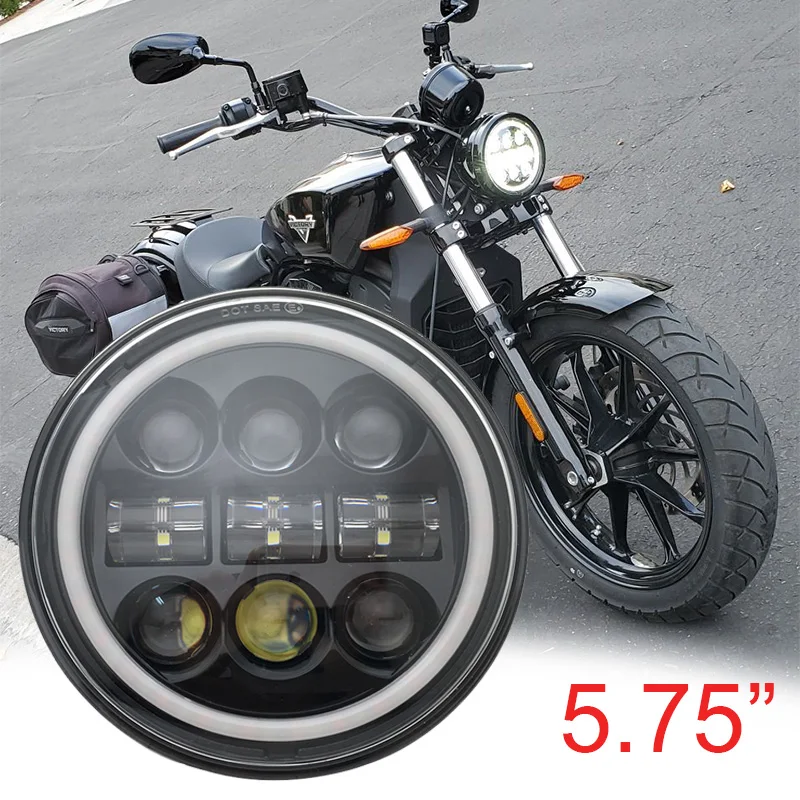 5 75-дюймовый светодиодный мотоциклетный проектор DRL дальнего/ближнего света для H