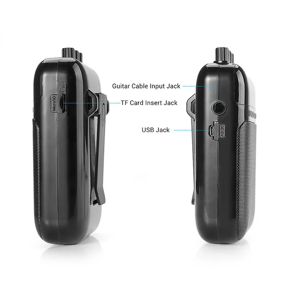 Портативный Электрогитара Бас усилитель Многофункциональный рекордер