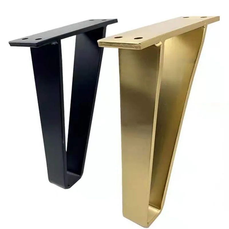 

Furniture Hardware Bathroom Cabinet Feet Bedside Table Leg Table Increased Support Feet Golden TV Wine Cabinet Trapezoid Foot Ac