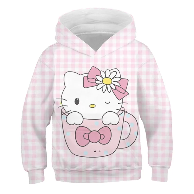 

happy cat Hoodies Casual Long Sleeve Boy Girls Clothes 3D Print Kawaii lovely Hoodies Harajuku Style Toddler Child Sportswear