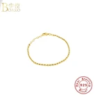 BOAKO 925 стерлингового серебра браслет-цепочка для женщин на День святого Валентина, подарок на день рождения, 2020 Роскошные модные для девочек браслеты ювелирные изделия
