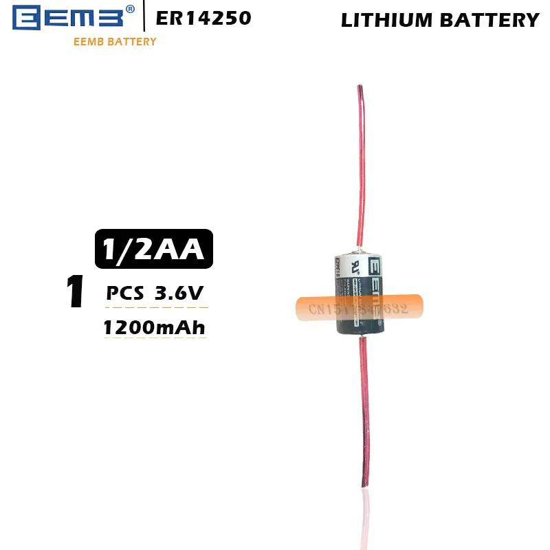 1 шт./лот EEMB ER14250 1/2AA 3,6 V 1200mAh литиевая батарея с сваркой