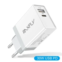 30w fast usb charger quick charge 3 0 type c pd fast charging for iphone 12 xiaomi huawei usb charger with qc 3 0 phone charger