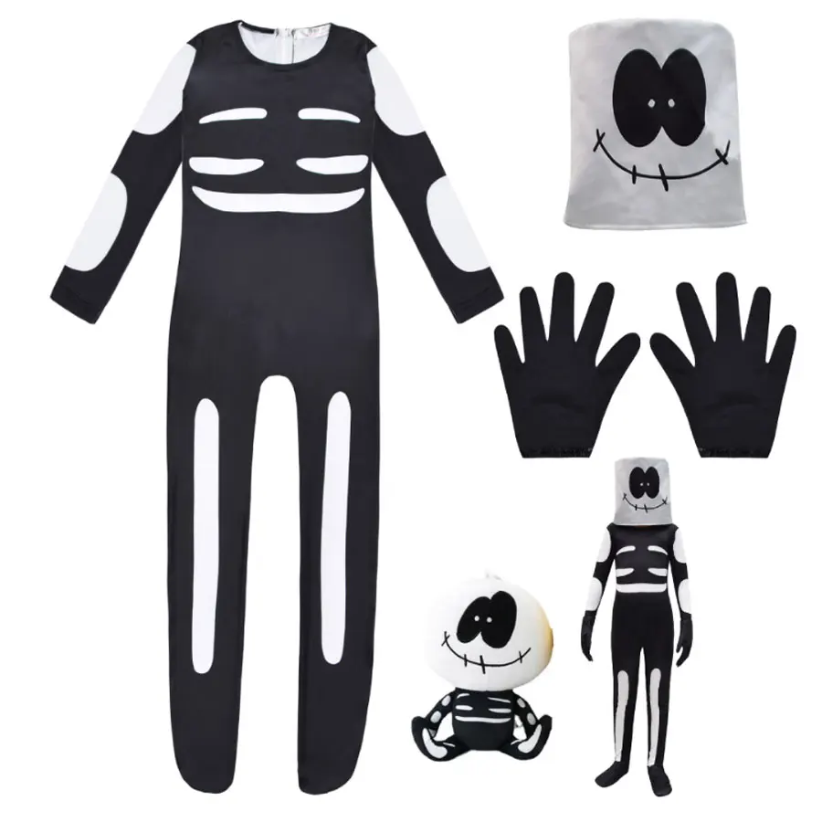 2021 Хэллоуин игра пятница черный детский череп косплей платье персонаж |