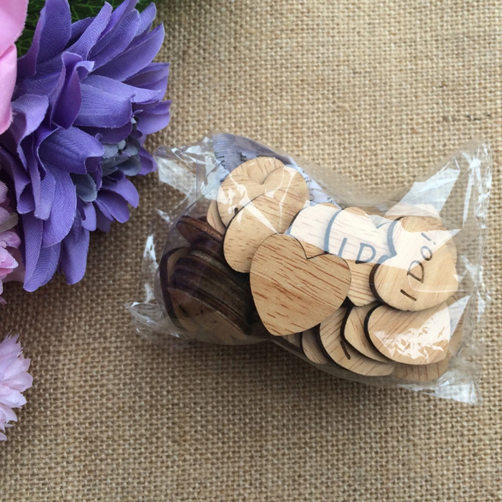 150 шт. лазерные украшения в виде сердца из натурального дерева | Дом и сад