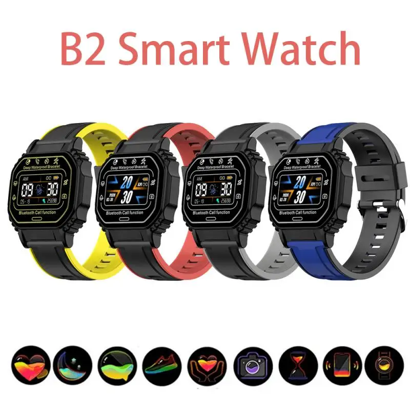 Умные часы B2 для мужчин и женщин фитнес-трекер с сенсорным экраном 0 96 дюйма