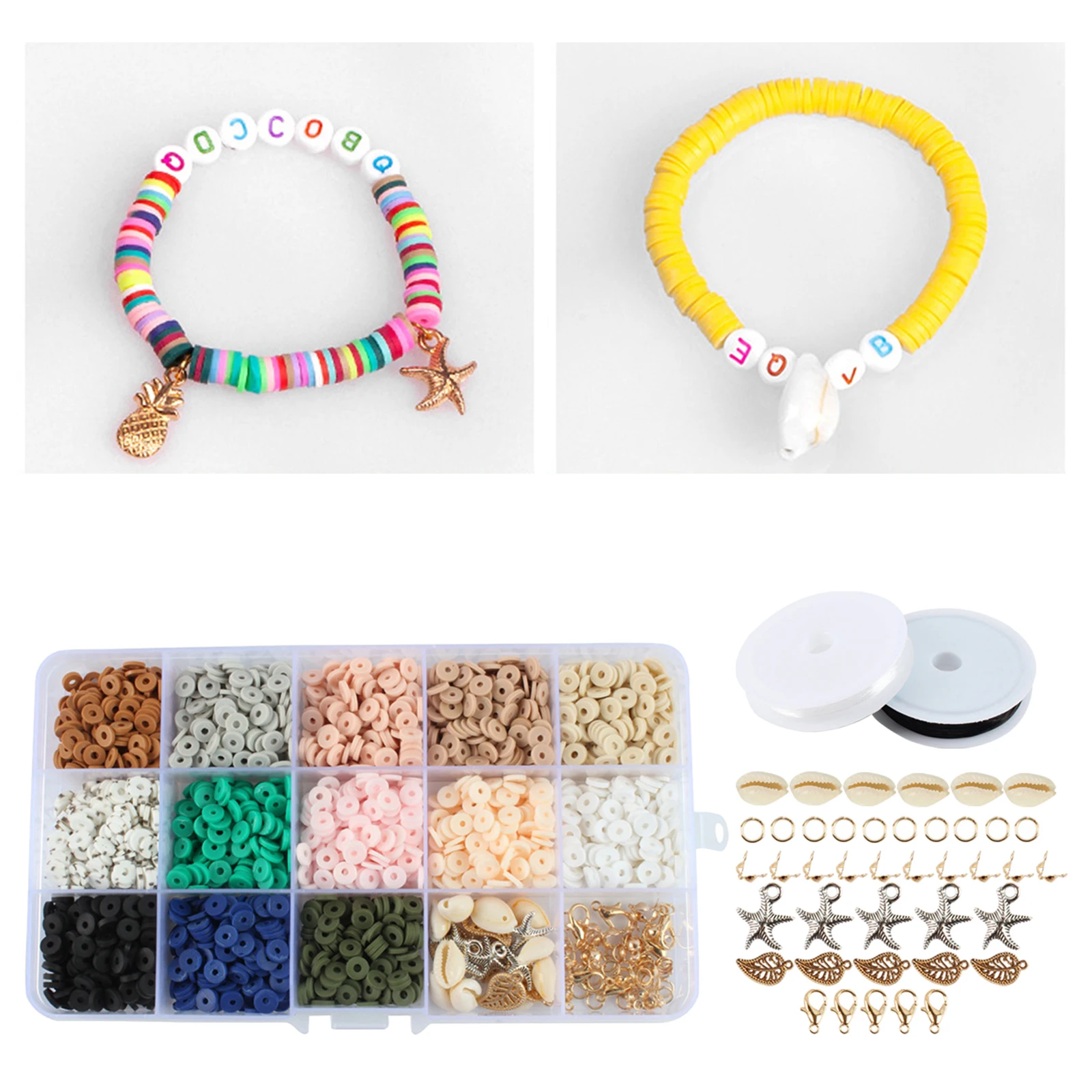 

Бусины из полимерной глины, 15 ячеек