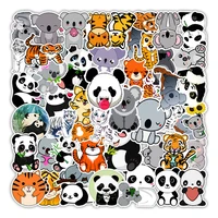 50 panda tiger graffiti stickers bicycle mobile phone kettle decorative stickers wholesale