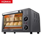 Мини-печь KONKA электрическая, 1050 Вт, на 4 ломтика, из нержавеющей стали, с таймером