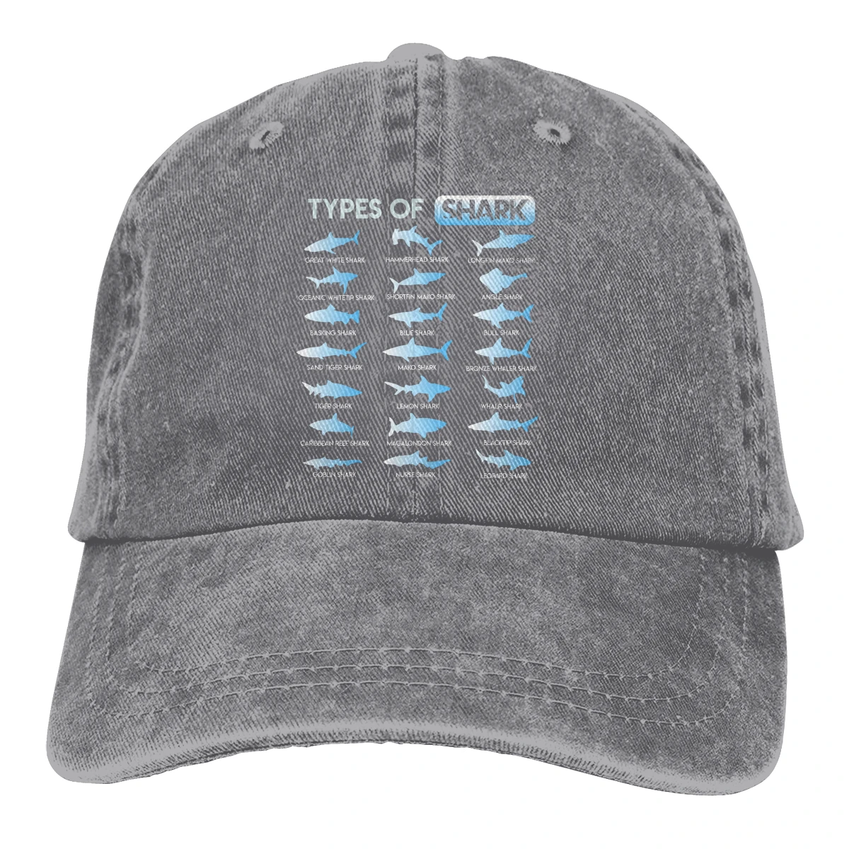 

Types Of Sharks Hats for Men Women Adjustable Sun Hats Vintage Trucker Hat