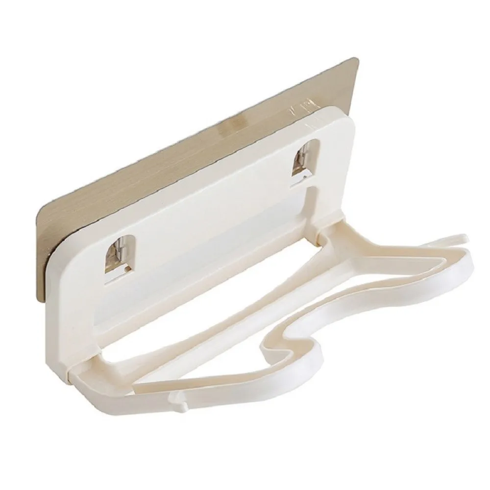 

Wall Mounted Storage Rack Kitchen Pot Lid Cover Holder Non-trace Folding Cutting Board Heavy Duty Plastic Organizer Shelf