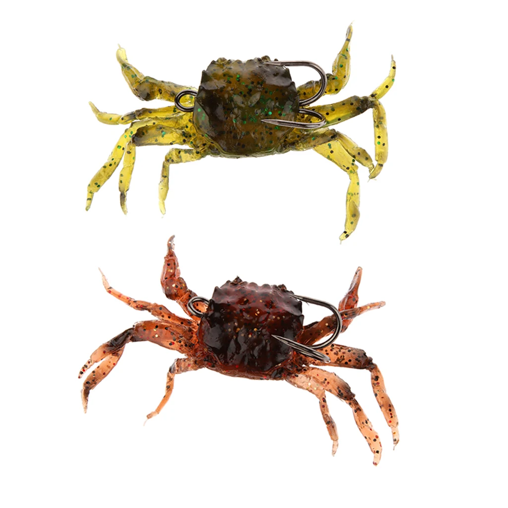 2 шт. мягкие рыболовные приманки в виде краба | Спорт и развлечения