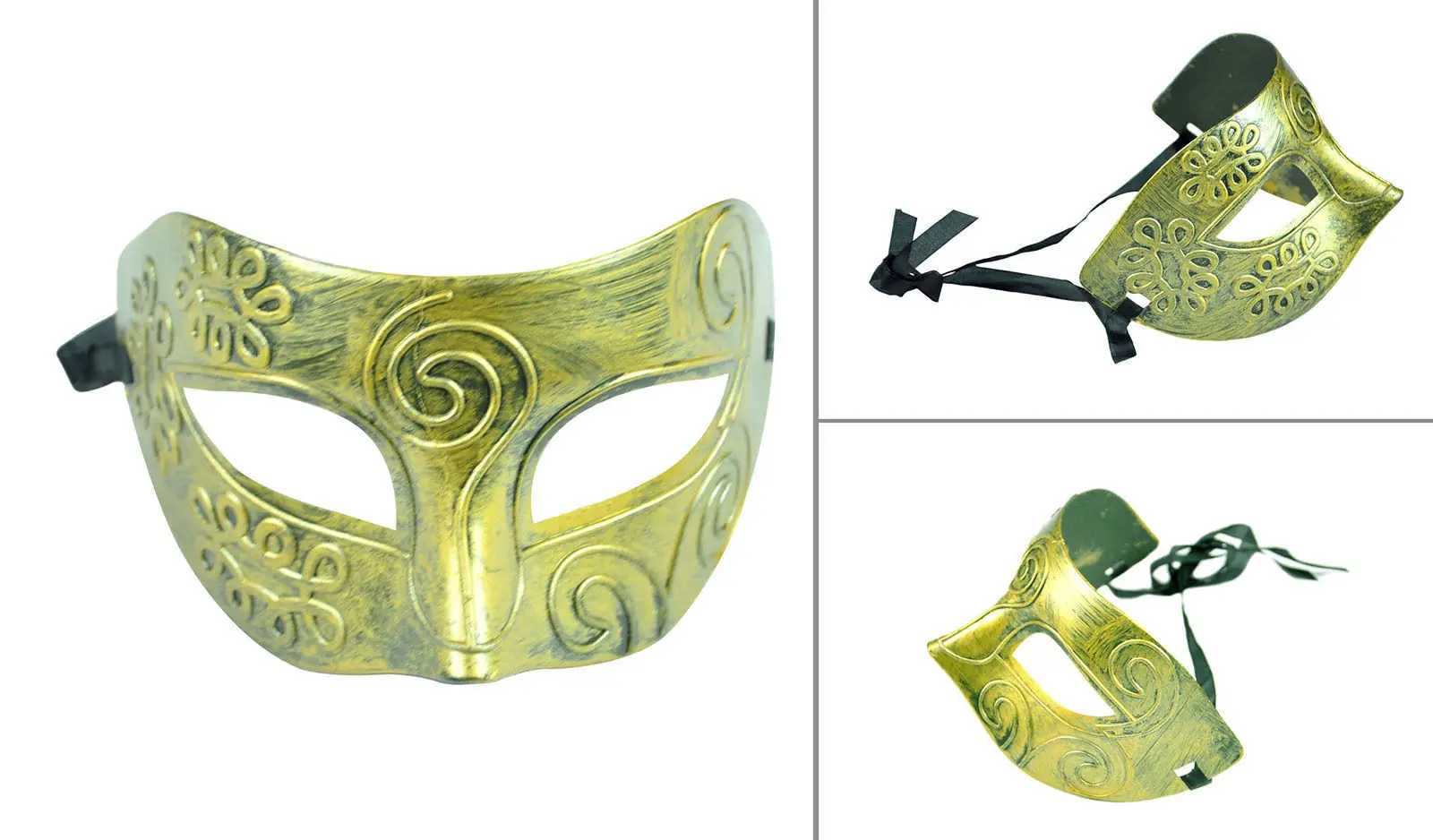 Вечерняя маска для лица Золотая или серебряная глаз маскарадная Мужская