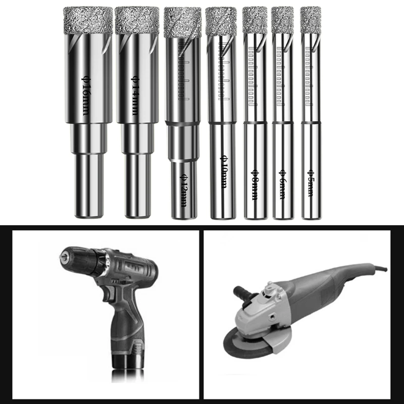 

69HF Diamond Drill Bits Hollow Core Drilling Tools Set Drilling Machines Making Holes on Ceramic Glass Porcelain Tile Diamon