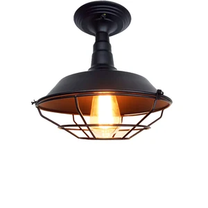 Винтажный Железный потолочный светильник в стиле лофт, светильник ная лампа в виде клетки для спальни, гостиной, коридора, ресторана, бара, кафе, потолочная лампа E27