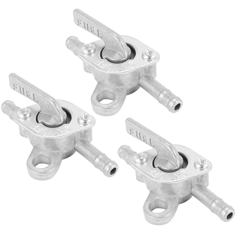

3X Fuel tap universal 6mm for moped, scooter, motorcycle and quad with closing function