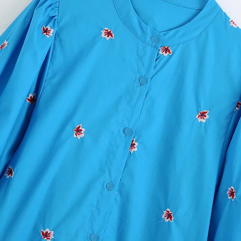 ZRN женское многослойное платье с цветочной вышивкой и круглым вырезом летнее