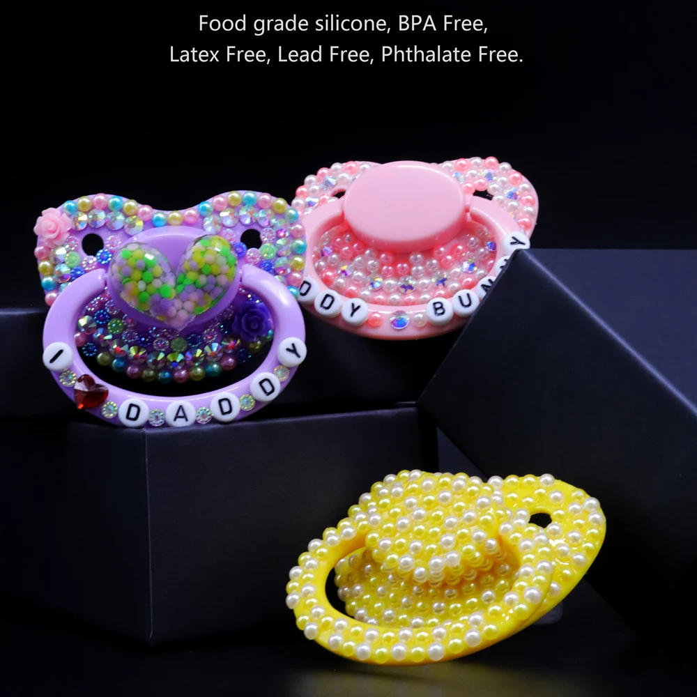 ABDL Adult Size Pacifier 100% Handmake DDLG Shining Cute Pattern Little Space Daddy Dom 3pcs In A Pack | Тематическая одежда и