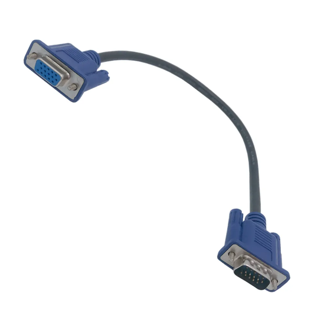 HD15Pin VGA D Sub короткий видеокабель штекер M/M гнездо и RGB кабель для монитора 25 см 0