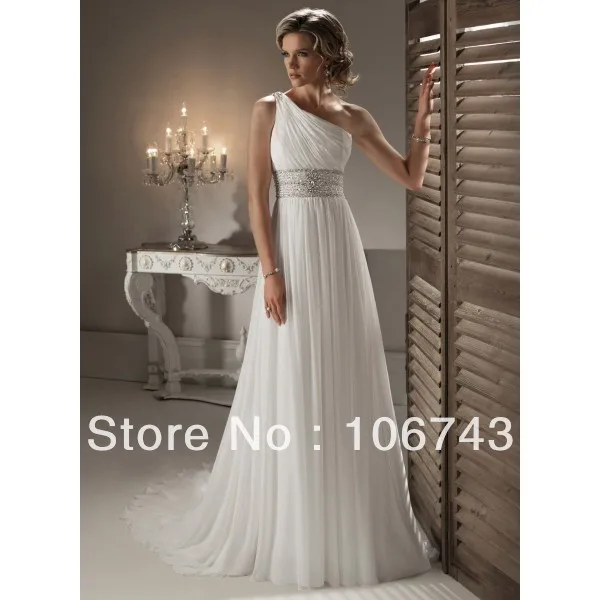 

free shipping vestido de noiva glitzer kleid 2020 Casamento Sexy Bride One Shoulder Beading bridal gown Bespoke Wedding Dresses
