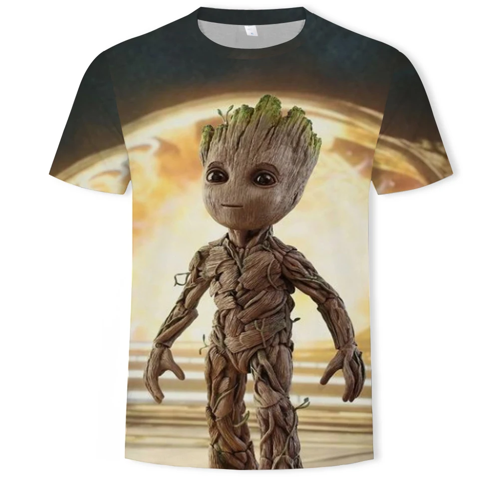 

2021 popular scarecrow graphic t-shirt 3D printing alien creature men's t-shirt short sleeve soft texture streetwear 100-6XL