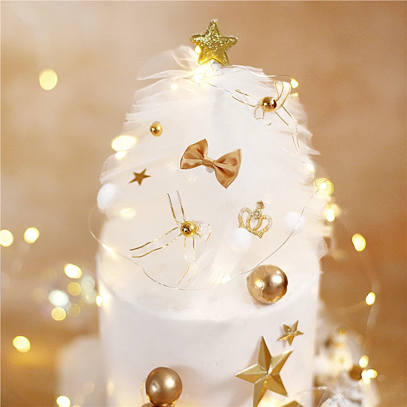 Помпон из пряжи для рождественской елки топпер торта на Рождество деревянный