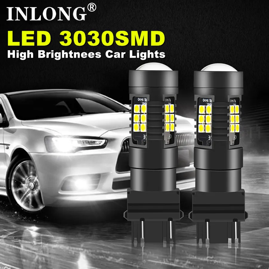 2 шт. Автомобильные светодиодные лампы 1200 лм T20 W21W LED W21/5W WY21W 7440 7443 T25 3157 3156 p27/7w |