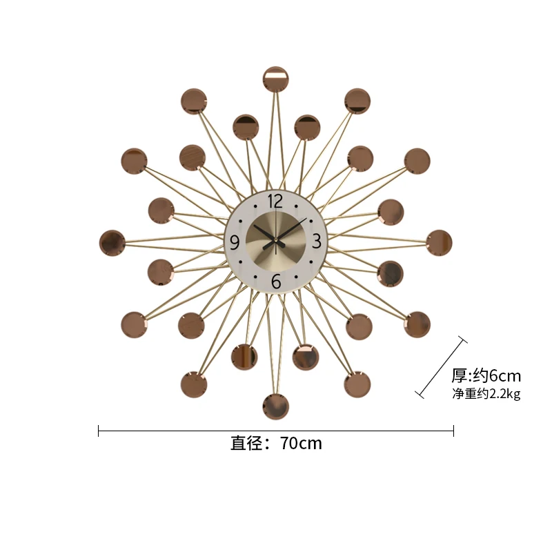 

Modern Art Wall Clock Metal Fashion Silent Creative Nordic Wall Clock Digital Relogio Parede Living Room Decoration DJ60WC