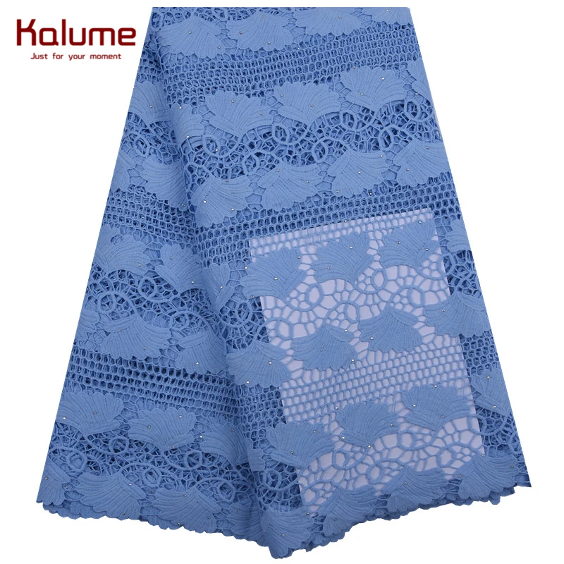 Kalume Новое поступление африканский гипюр кружевная ткань листья гинкго