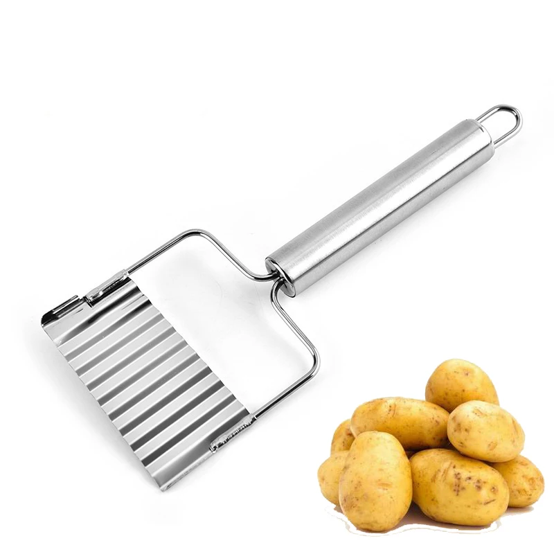 Нержавеющая сталь изготовления картофельных чипсов нож резак овощей Кухня ножи