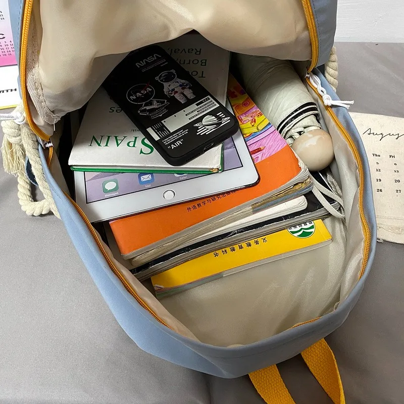 

Female Harajuku Nylon Bag Kawaii Girl College Student Backpack Waterproof Fashion Ladies School Bag Book Women Cute Backpack New