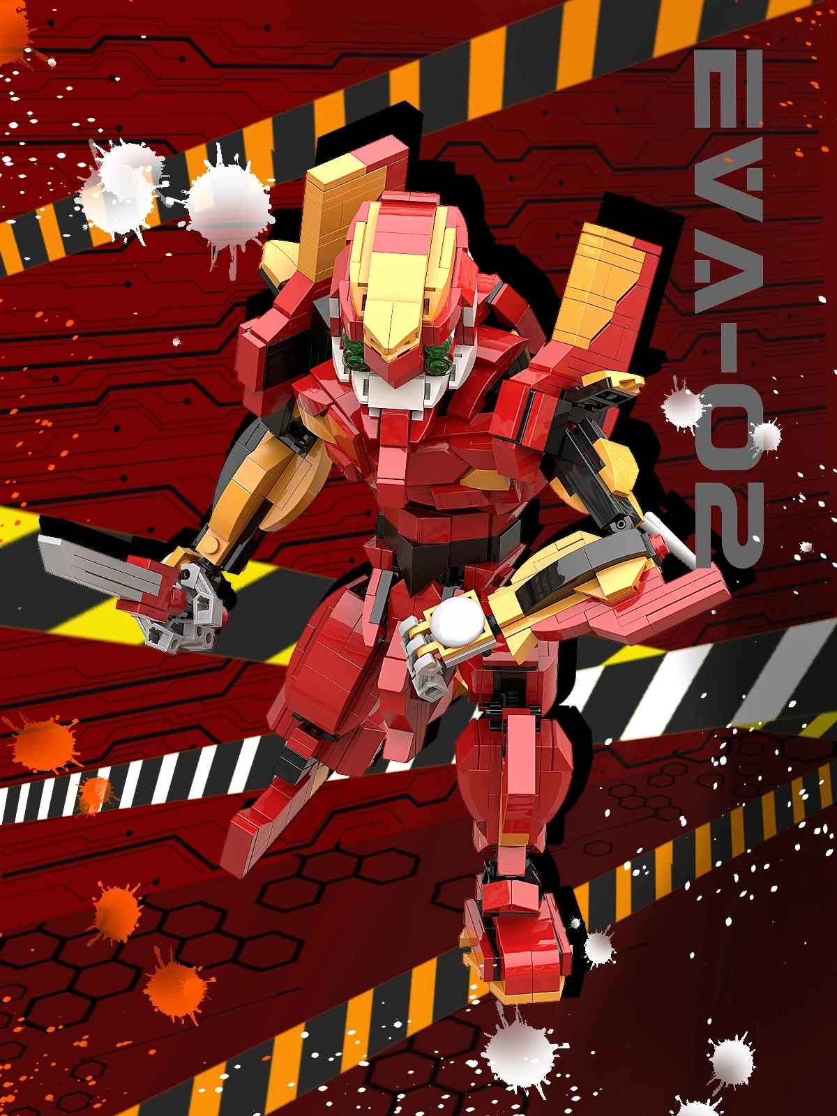 EVA Neon Genesis Eva-02 Machine оригинальная модель строительного блока MOC головоломка
