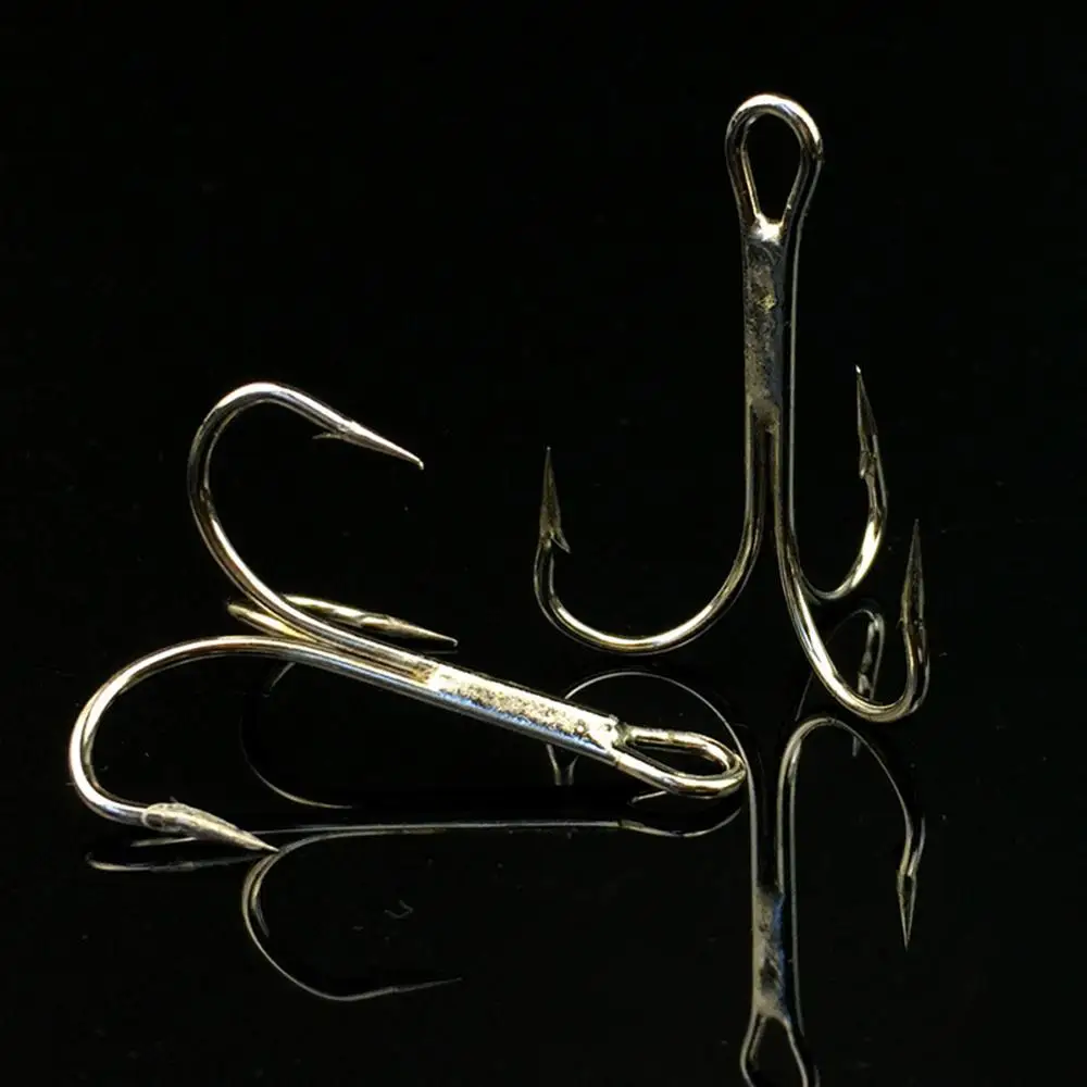 Тройные рыболовные крючки Free Fisher 100 шт./лот из высокоуглеродистой стали тройные 1 #