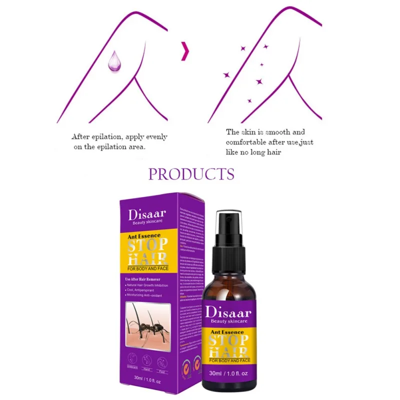 

Beard Bikini Intimate Face Leg Body Armpit Painless Removal Cream Hair Remover Inhibitor Spray Facial Wax for Depilation