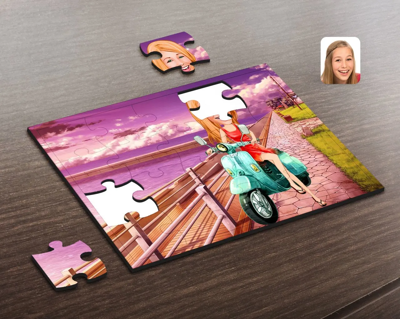 

Personalized Women 'S Caricature Of Wooden Puzzle-24 Decoration Girlfriends Gift Moment Happy Design Modern Quality reliable in-Game intelligence