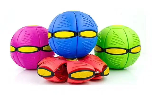 

Flying UFO Flat Throw Disc Ball Children Girl Toy boy Kid Outdoor Garden Basketball Game Decompression ball deformation toy