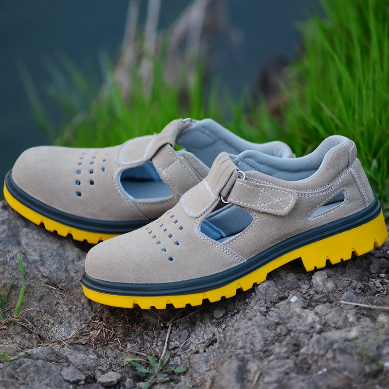 Мужские защитные ботинки и шляпы со стальной головкой устойчивые к ударам