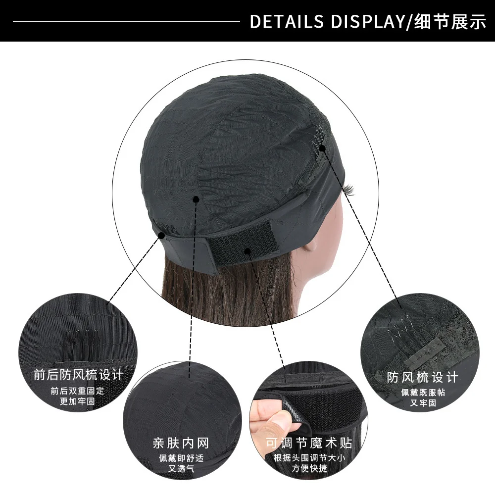 Парик мужской коричневый короткий парик для мужчин среднего и пожилого возраста