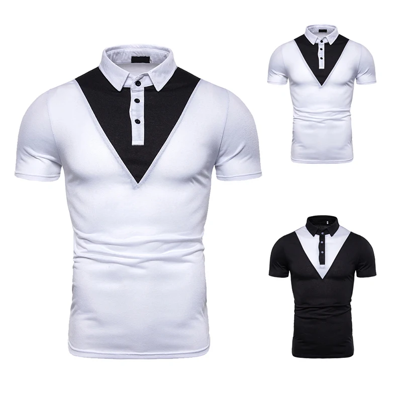 Мужские летние рубашки поло Camisa модные высококачественные хлопковые рубашки поло с коротким рукавом брендовые дышащие повседневные футболки мужская одежда