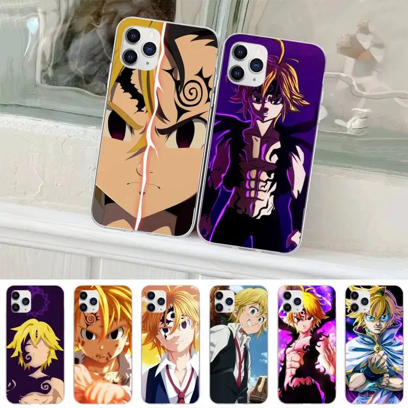 

Seven Deadly Sins Meliodas Phone Case For Iphone 7 8 Plus X Xs Max Xr 11 12 13 Mini Pro Max SE2 Transparent Soft TPU Cover