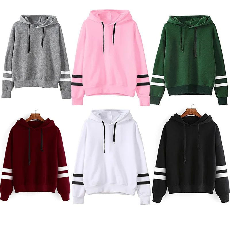 Базовые толстовки для женщин уличная Женская Весенняя однотонная спортивная